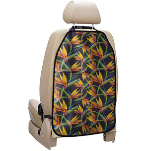 Bird Of Paradise Flower Pattern Print Car Seat Organizers