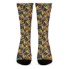 Bird Of Paradise Flower Pattern Print Crew Socks