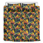 Bird Of Paradise Flower Pattern Print Duvet Cover Bedding Set