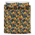 Bird Of Paradise Flower Pattern Print Duvet Cover Bedding Set