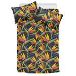 Bird Of Paradise Flower Pattern Print Duvet Cover Bedding Set