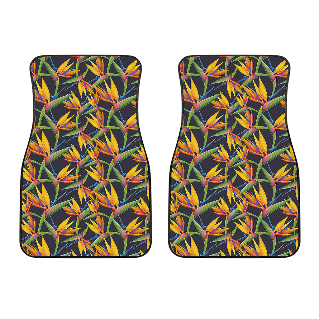 Bird Of Paradise Flower Pattern Print Front Car Floor Mats