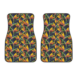 Bird Of Paradise Flower Pattern Print Front Car Floor Mats