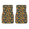 Bird Of Paradise Flower Pattern Print Front Car Floor Mats