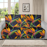 Bird Of Paradise Flower Pattern Print Futon Protector