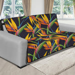 Bird Of Paradise Flower Pattern Print Futon Protector