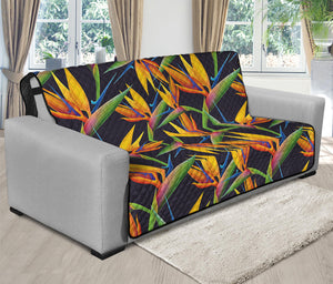 Bird Of Paradise Flower Pattern Print Futon Protector