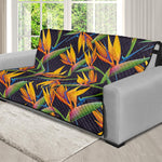 Bird Of Paradise Flower Pattern Print Futon Protector