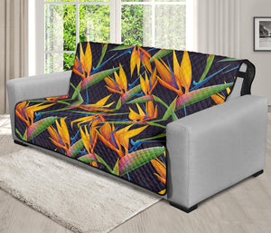 Bird Of Paradise Flower Pattern Print Futon Protector