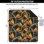 Bird Of Paradise Flower Pattern Print Futon Protector