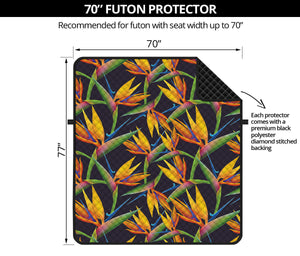 Bird Of Paradise Flower Pattern Print Futon Protector