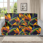 Bird Of Paradise Flower Pattern Print Futon Protector