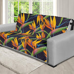 Bird Of Paradise Flower Pattern Print Futon Protector