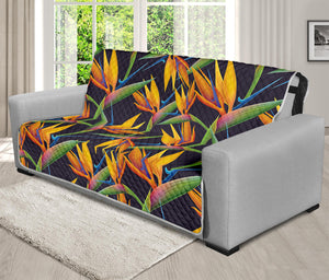 Bird Of Paradise Flower Pattern Print Futon Protector