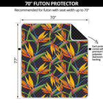 Bird Of Paradise Flower Pattern Print Futon Protector