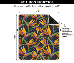 Bird Of Paradise Flower Pattern Print Futon Protector