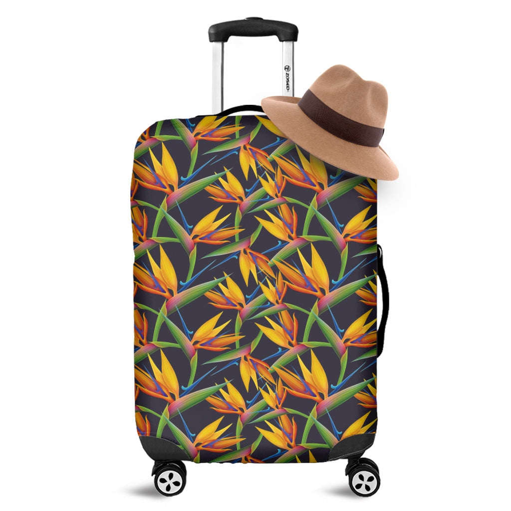 Bird Of Paradise Flower Pattern Print Luggage Cover