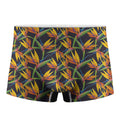 Bird Of Paradise Flower Pattern Print Men's Boxer Briefs