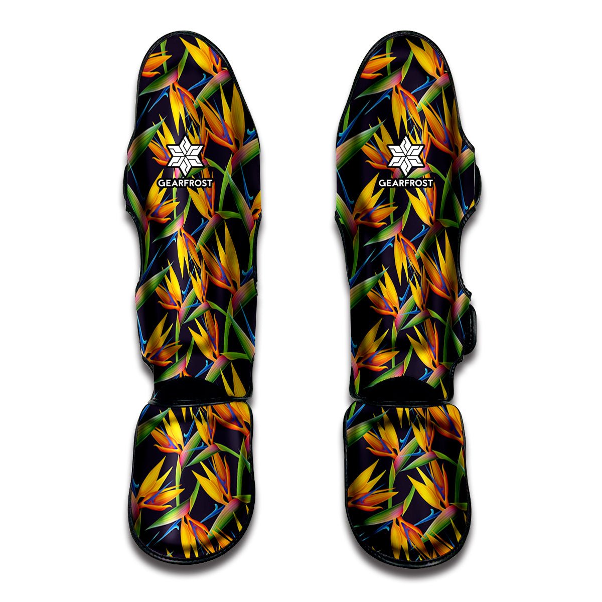 Bird Of Paradise Flower Pattern Print Muay Thai Shin Guard