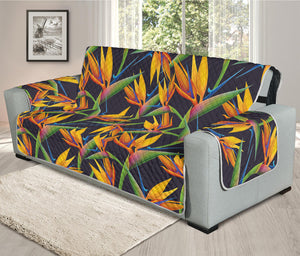 Bird Of Paradise Flower Pattern Print Oversized Sofa Protector