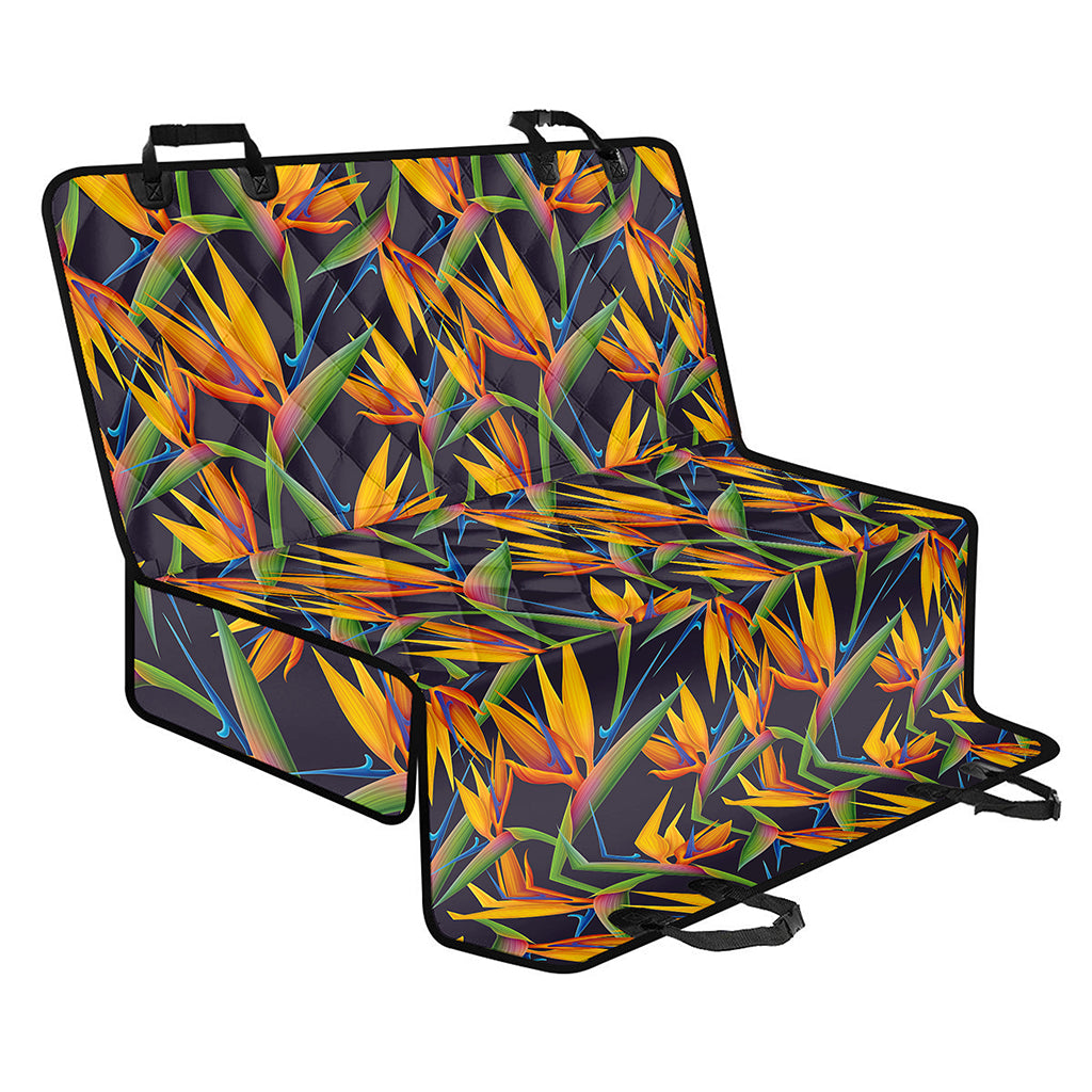 Bird Of Paradise Flower Pattern Print Pet Car Back Seat Cover