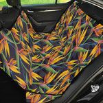 Bird Of Paradise Flower Pattern Print Pet Car Back Seat Cover