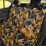 Bird Of Paradise Flower Pattern Print Pet Car Back Seat Cover