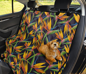 Bird Of Paradise Flower Pattern Print Pet Car Back Seat Cover