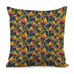 Bird Of Paradise Flower Pattern Print Pillow Cover