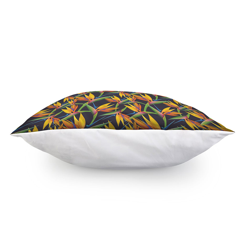 Bird Of Paradise Flower Pattern Print Pillow Cover