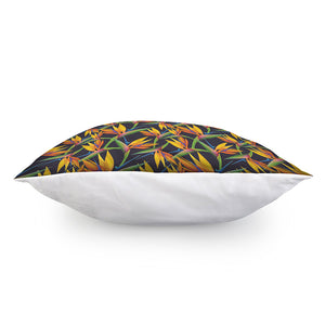 Bird Of Paradise Flower Pattern Print Pillow Cover