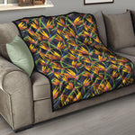 Bird Of Paradise Flower Pattern Print Quilt