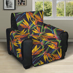 Bird Of Paradise Flower Pattern Print Recliner Protector