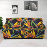 Bird Of Paradise Flower Pattern Print Sofa Cover