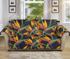 Bird Of Paradise Flower Pattern Print Sofa Protector