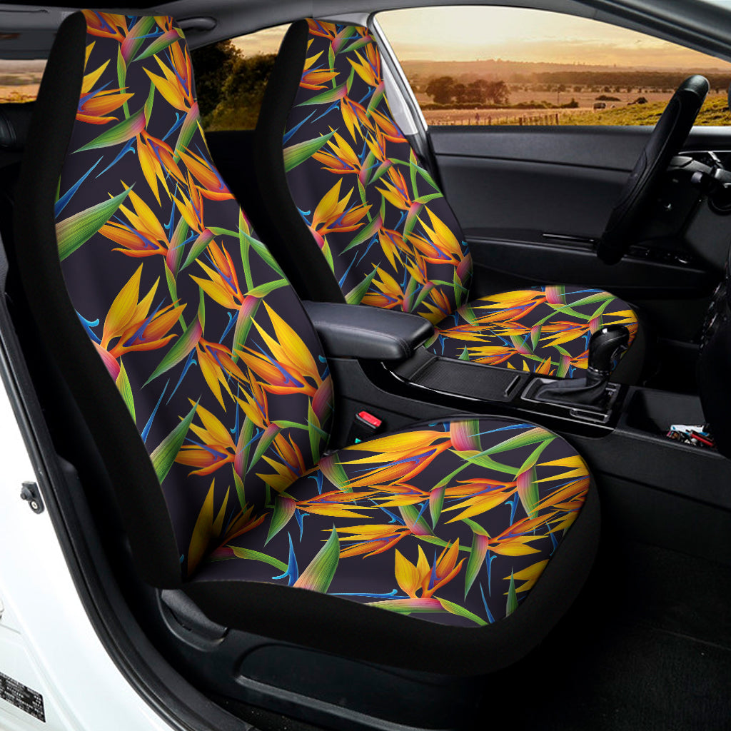 Bird Of Paradise Flower Pattern Print Universal Fit Car Seat Covers