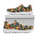 Bird Of Paradise Flower Pattern Print White Running Shoes