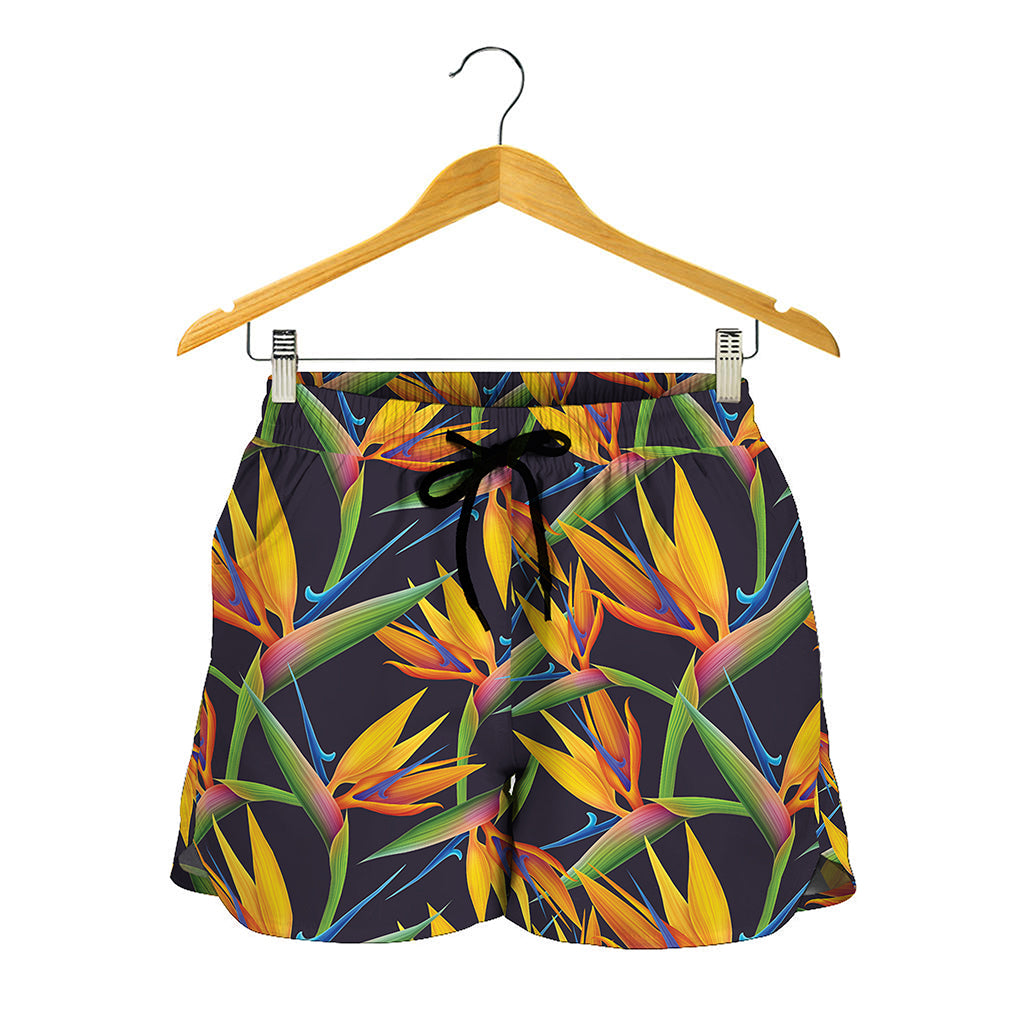 Bird Of Paradise Flower Pattern Print Women's Shorts