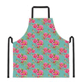 Bird Pink Floral Flower Pattern Print Apron