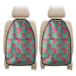 Bird Pink Floral Flower Pattern Print Car Seat Organizers