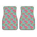 Bird Pink Floral Flower Pattern Print Front Car Floor Mats