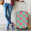 Bird Pink Floral Flower Pattern Print Luggage Cover