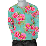 Bird Pink Floral Flower Pattern Print Men's Crewneck Sweatshirt GearFrost