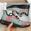 Bird Pink Floral Flower Pattern Print Mesh Knit Shoes GearFrost