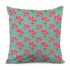 Bird Pink Floral Flower Pattern Print Pillow Cover