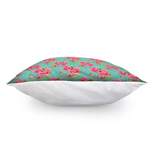 Bird Pink Floral Flower Pattern Print Pillow Cover