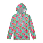 Bird Pink Floral Flower Pattern Print Pullover Hoodie