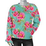 Bird Pink Floral Flower Pattern Print Women's Crewneck Sweatshirt GearFrost