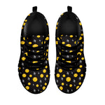 Bitcoin And Ethereum Pattern Print Black Sneakers