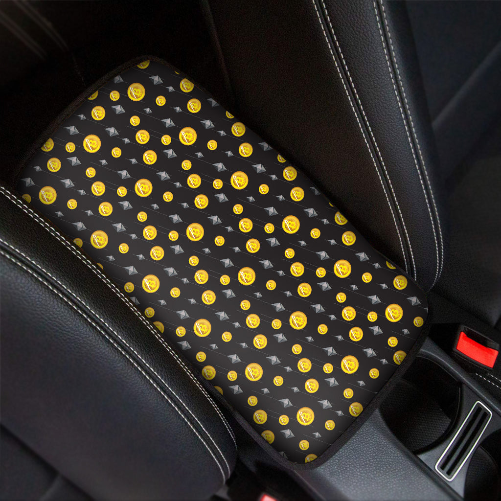 Bitcoin And Ethereum Pattern Print Car Center Console Cover